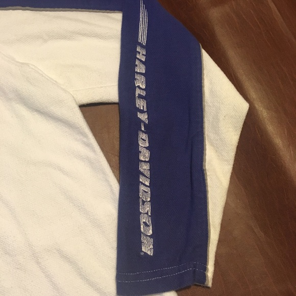 Vtg Harley Colorblock Arm Spellout Tee L - Picture 6 of 10